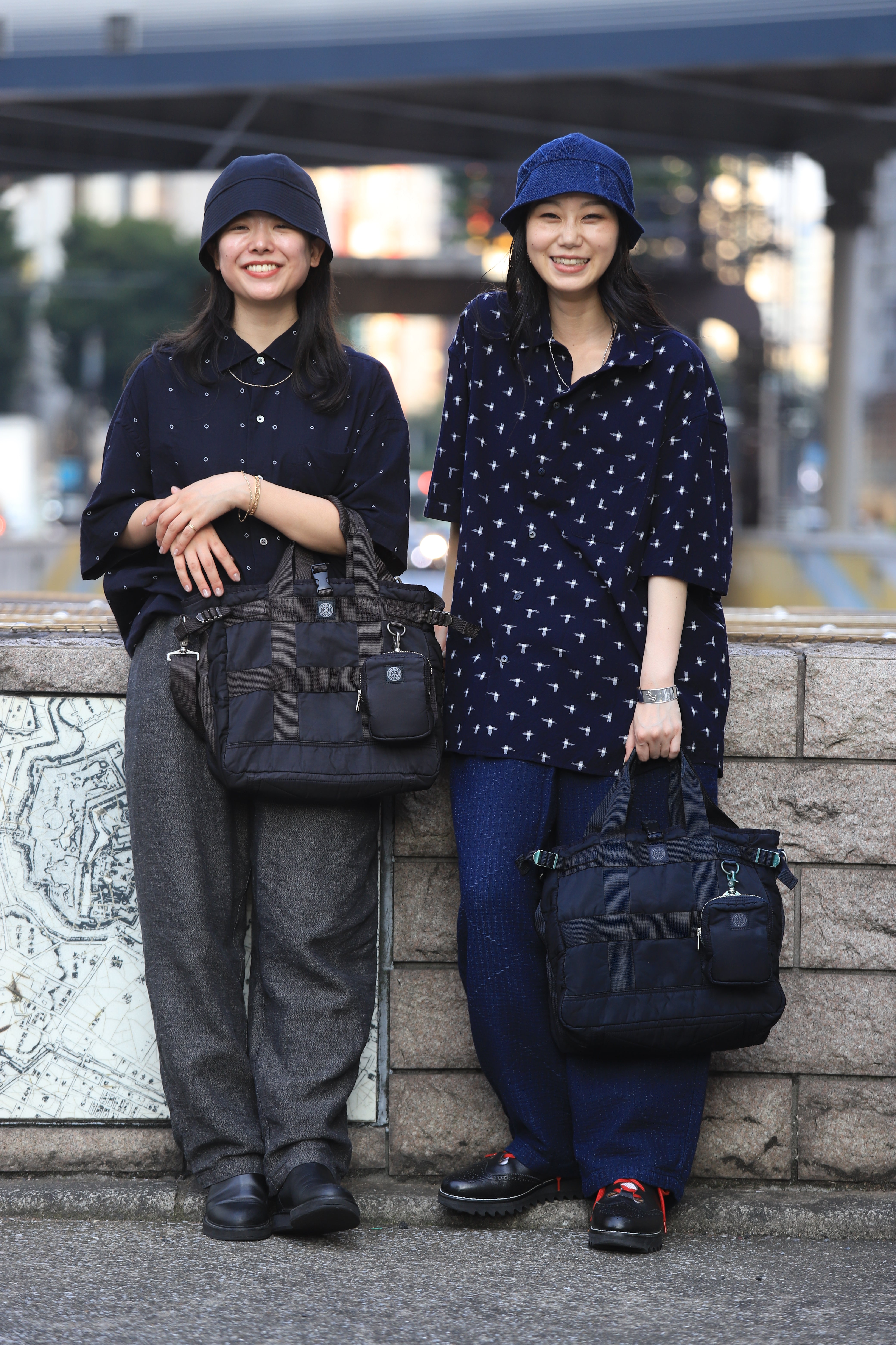 "GINZA EXCLUSIVE" SUPER NYLON TOTE BAG M -DARK NAVY-