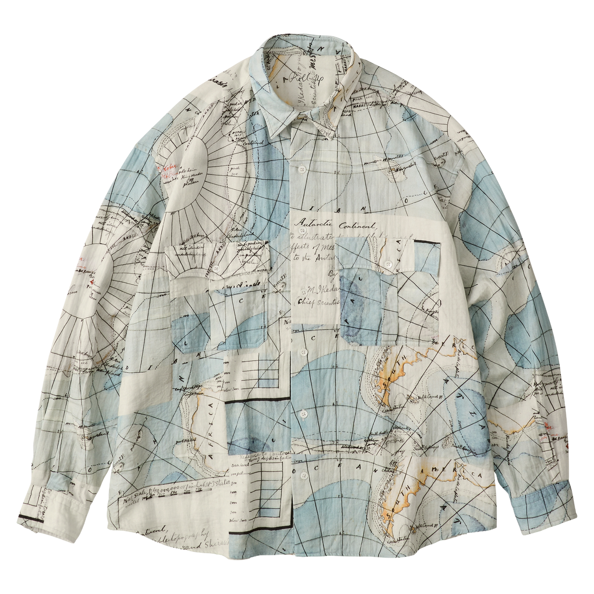 ROLL UP TRAVELER'S GAUZE SHIRT (ANTARCTICA)