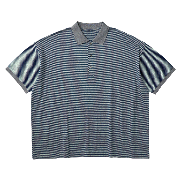 H/W BEATNIK BORDER POLO SHIRT（ハンドワーク ビートニク