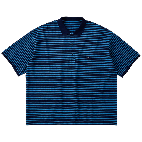 H/W INDIGO BORDER POLO SHIRT
