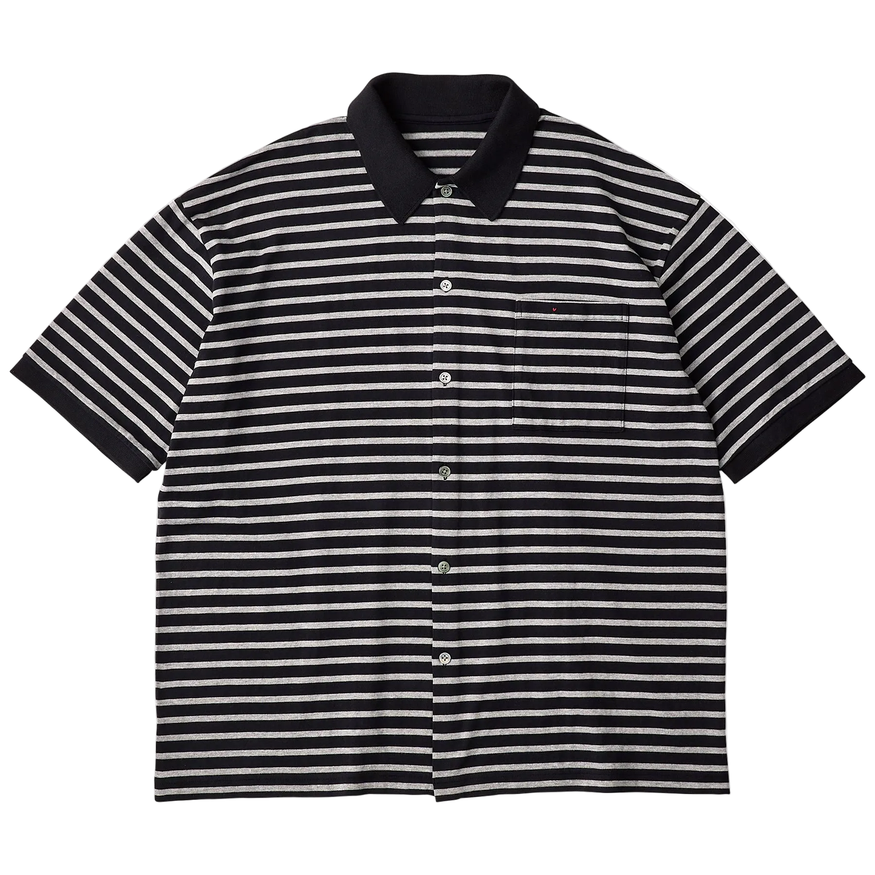 H/W BEATNIK BORDER OPEN POLO SHIRT