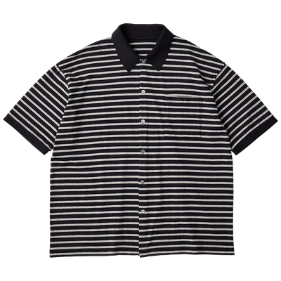 H/W BEATNIK BORDER OPEN POLO SHIRT
