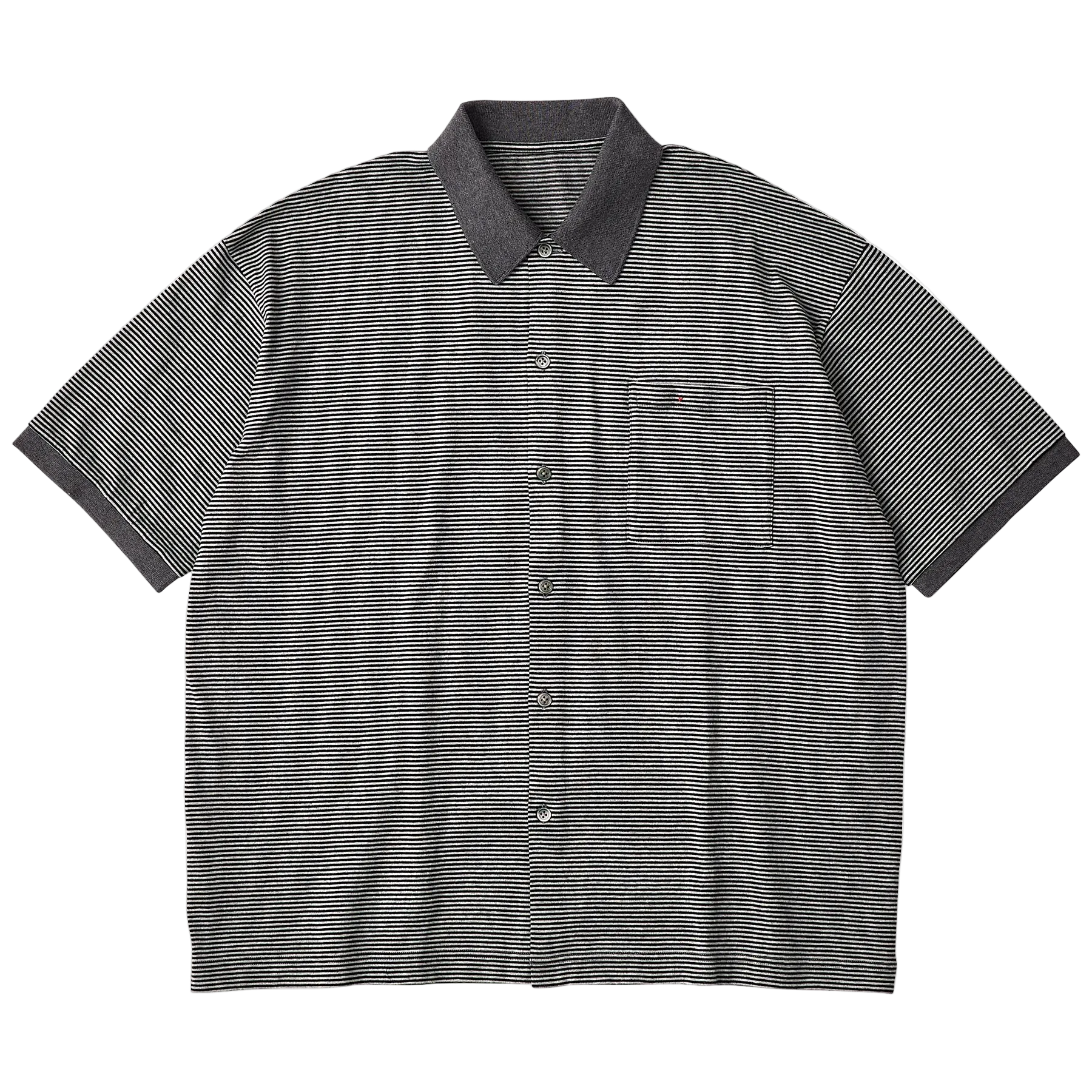 H/W BEATNIK BORDER OPEN POLO SHIRT