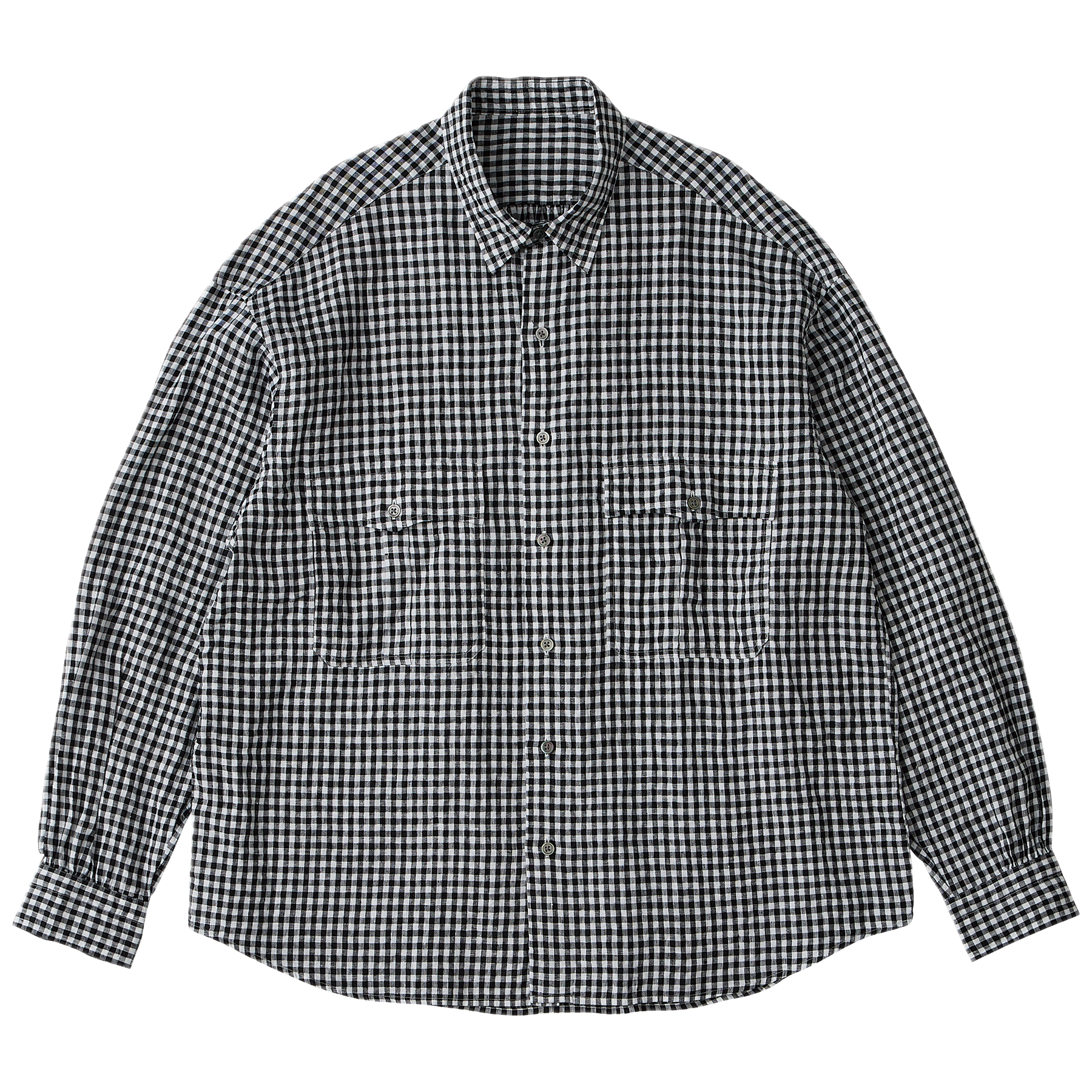 ROLL UP LINEN GINGHAM CHECK SHIRT