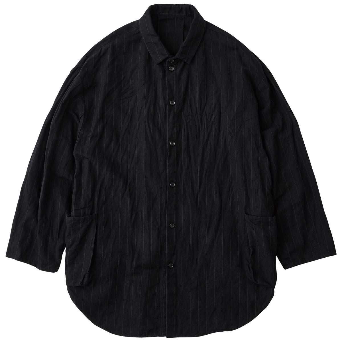 PIN STRIPE LINEN COTTON SHIRT JACKET