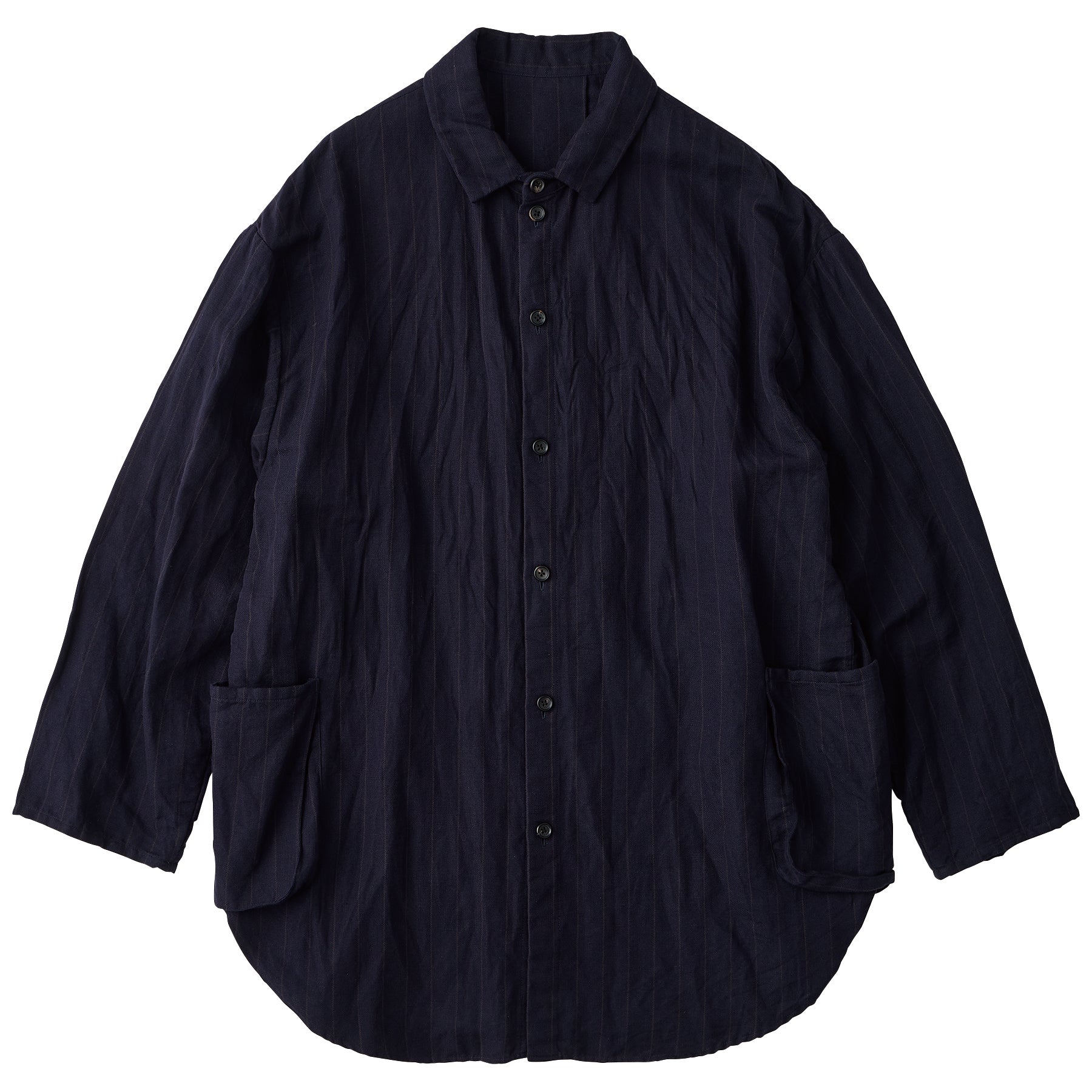 PIN STRIPE LINEN COTTON SHIRT JACKET