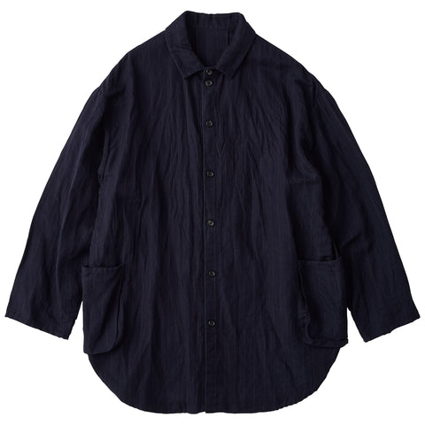 PIN STRIPE LINEN COTTON SHIRT JACKET