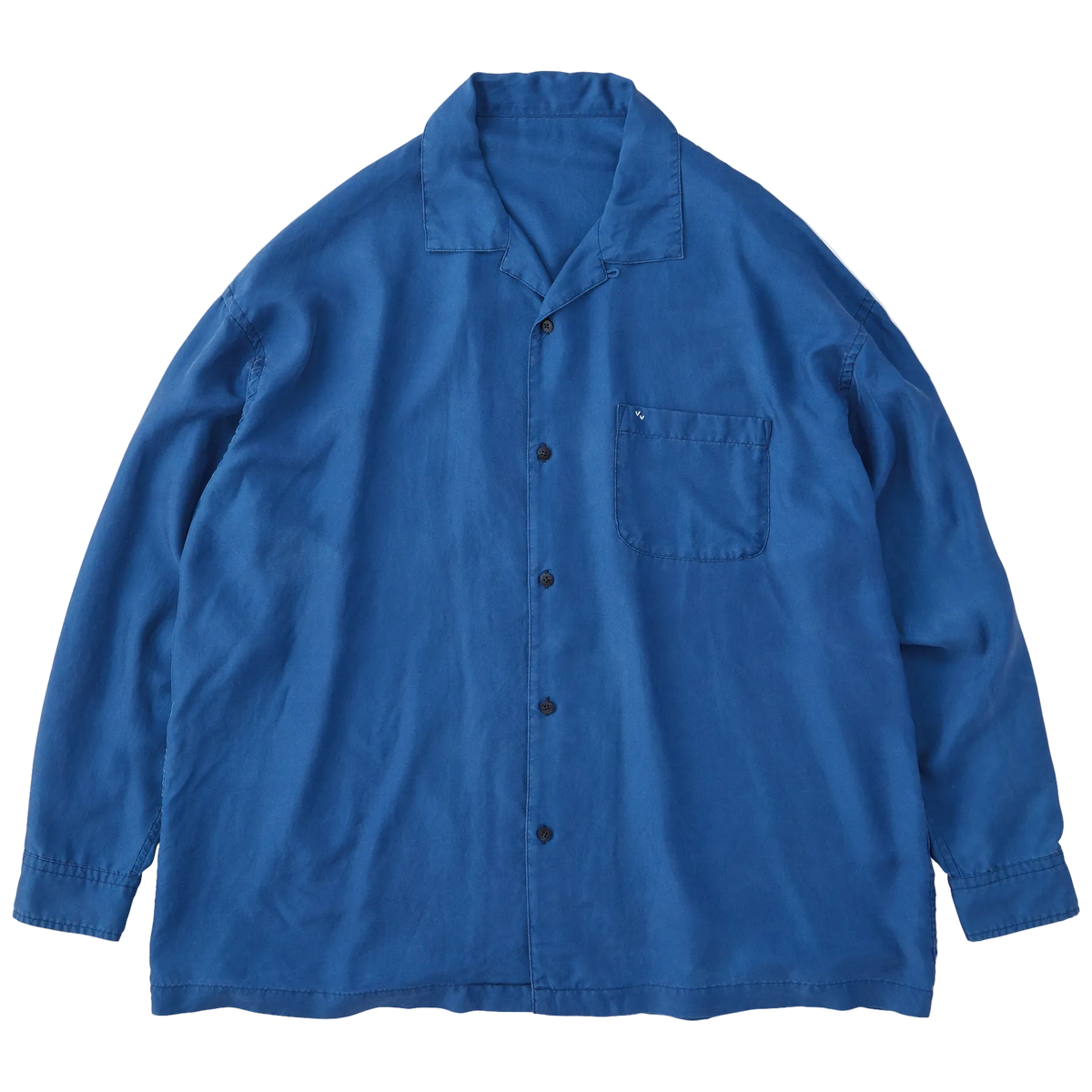 H/W INDIGO SILK LONG SHIRT