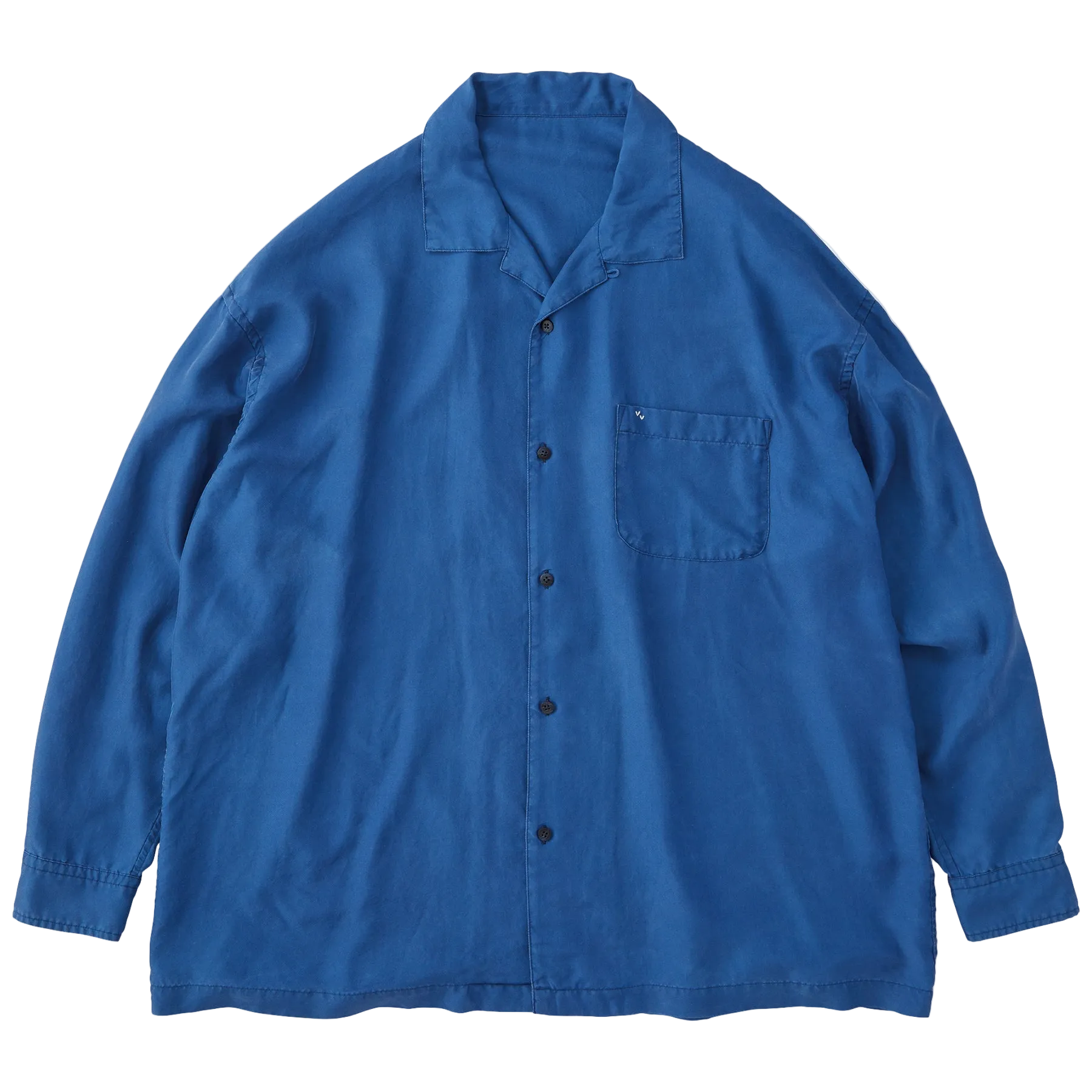 H/W INDIGO SILK LONG SHIRT
