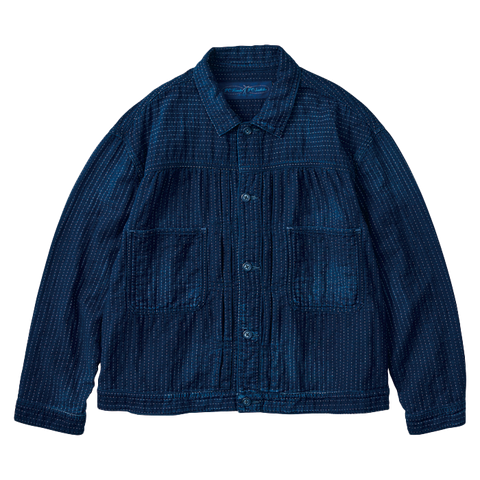 SASHIKO STRIPE SHORT JACKET(サシコ ストライプ ショート ジャケット SASHIKO STRIPE SHORT JACKET(サシコ ストライプ ショート ジャケット
