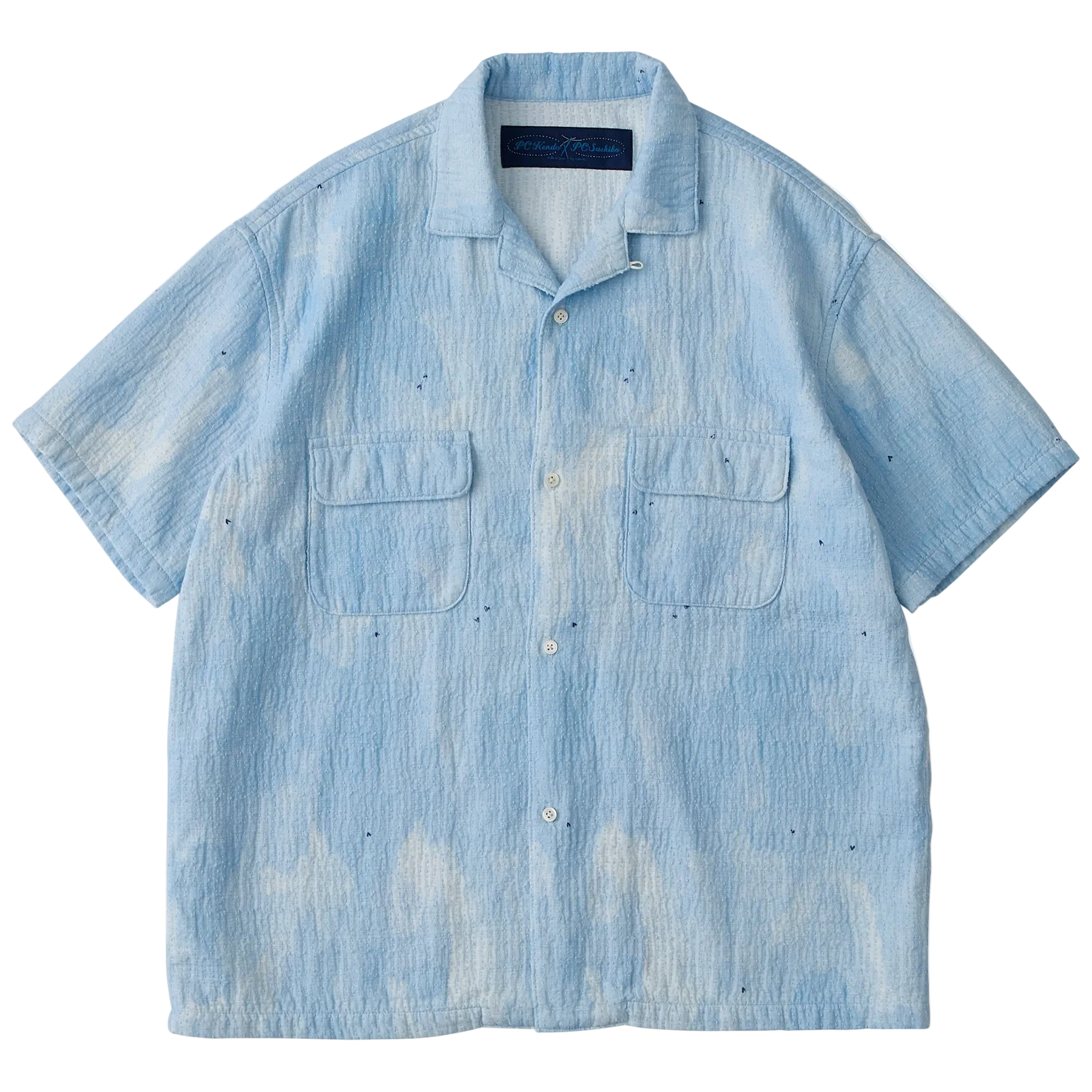 PAINTED SASHIKO WATERCOLOR KAIKIN SHIRT