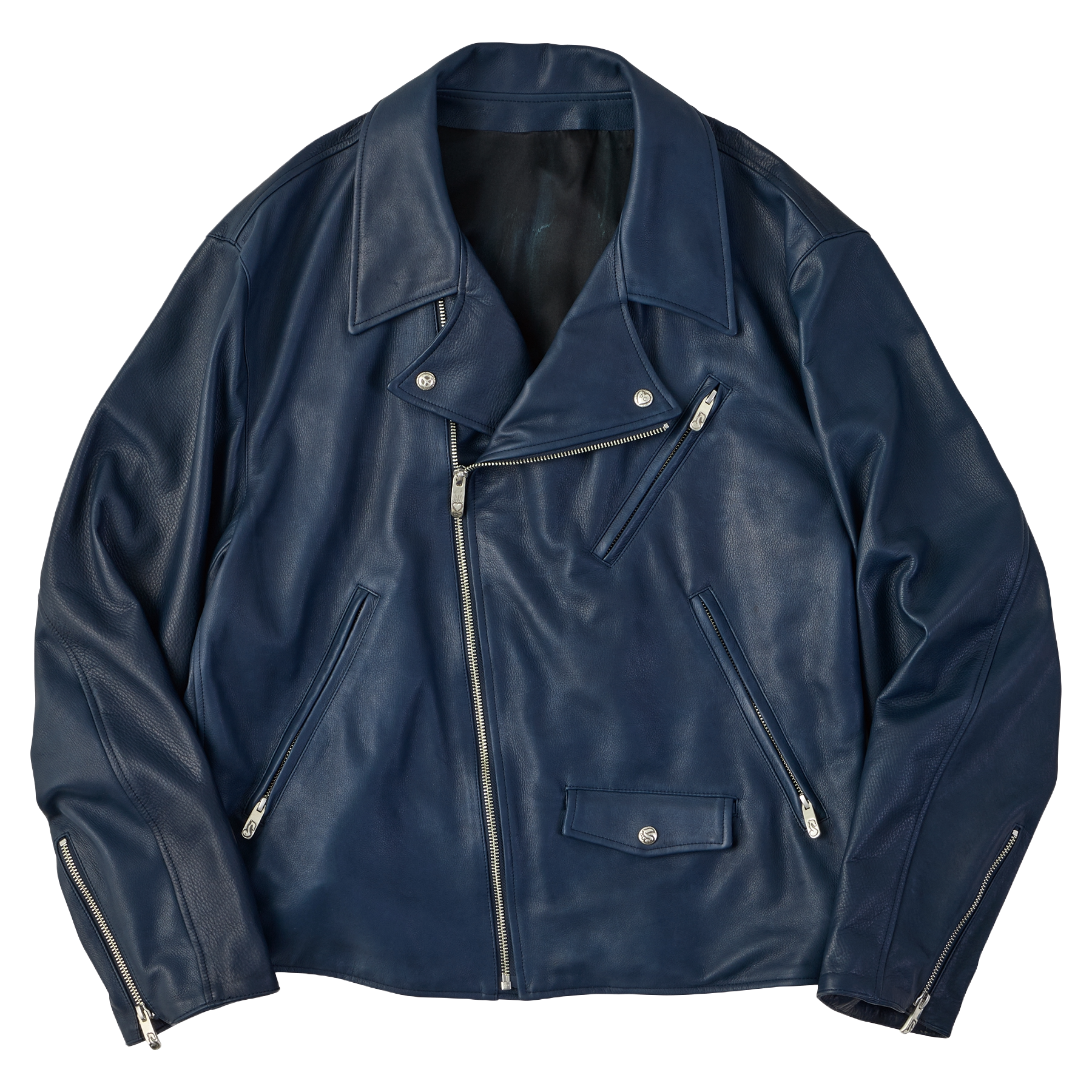 PC RIDERS JACKET W / LOVE & PEACE SILVER