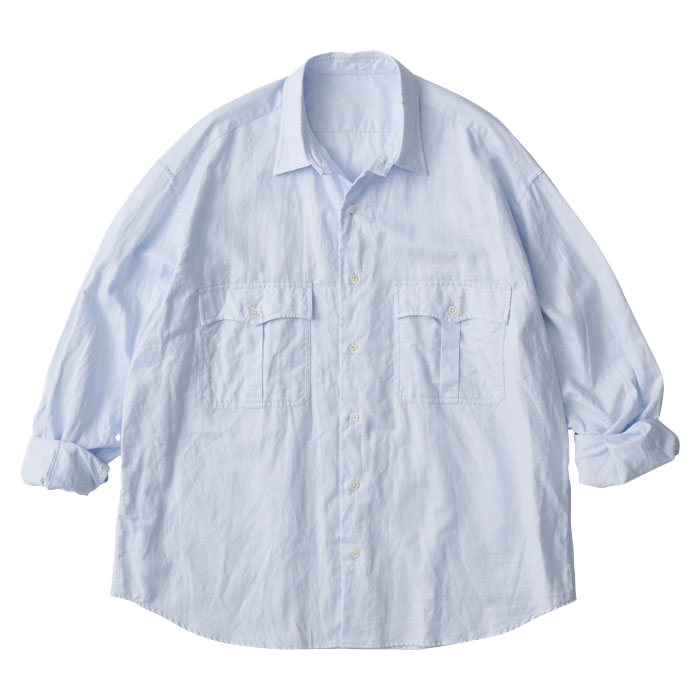 ROLL UP COTTON LINEN SHIRT (ALUMO)