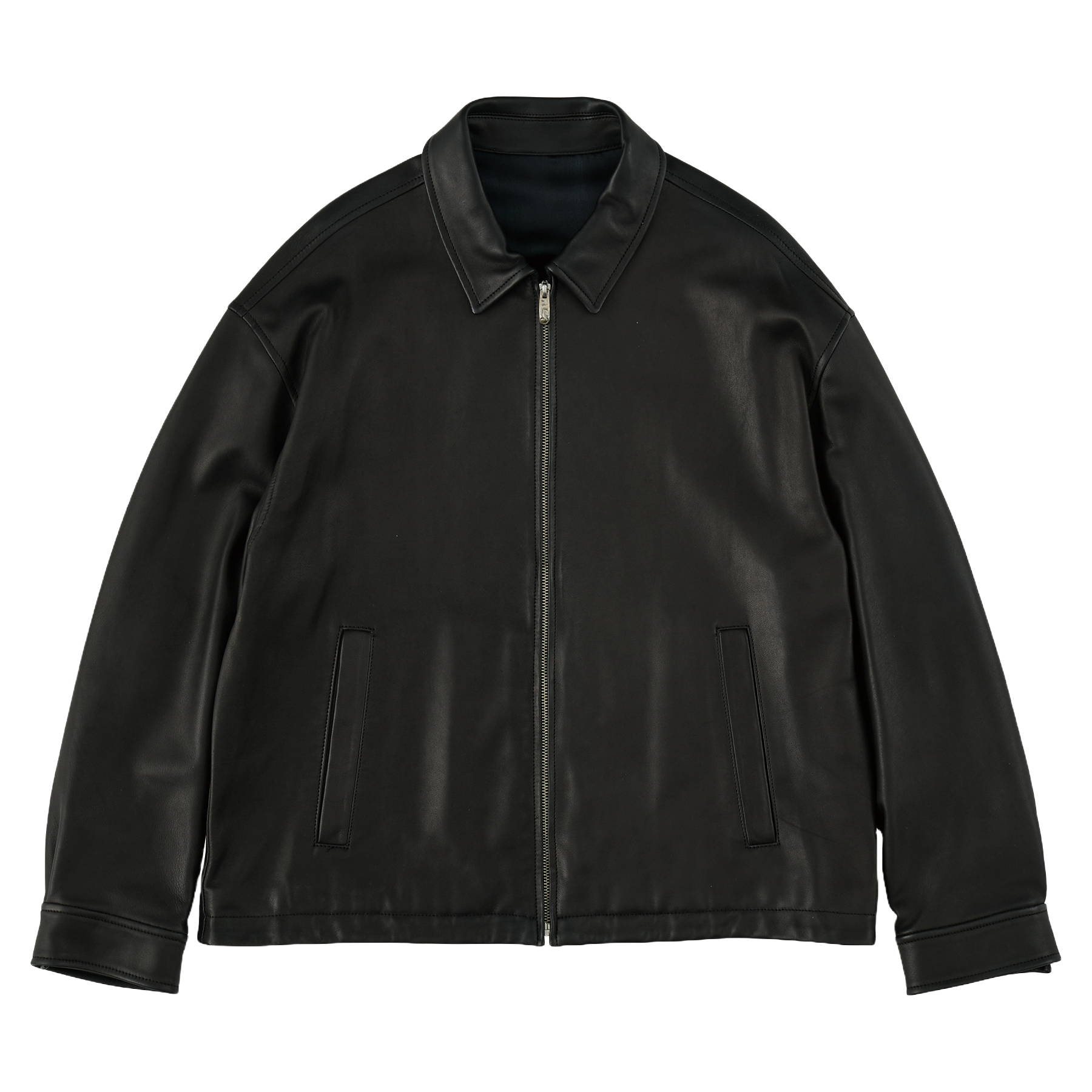 LEATHER ZIP UP JACKET W / LOVE & PEACE SILVER (ENTREFINO) -2026AW-