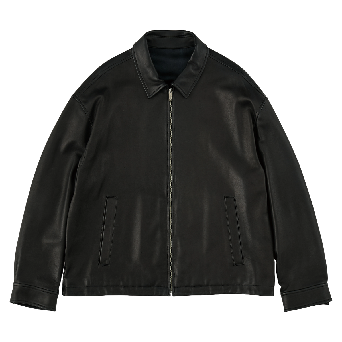 LEATHER ZIP UP JACKET W / LOVE & PEACE SILVER (ENTREFINO) -2026AW-