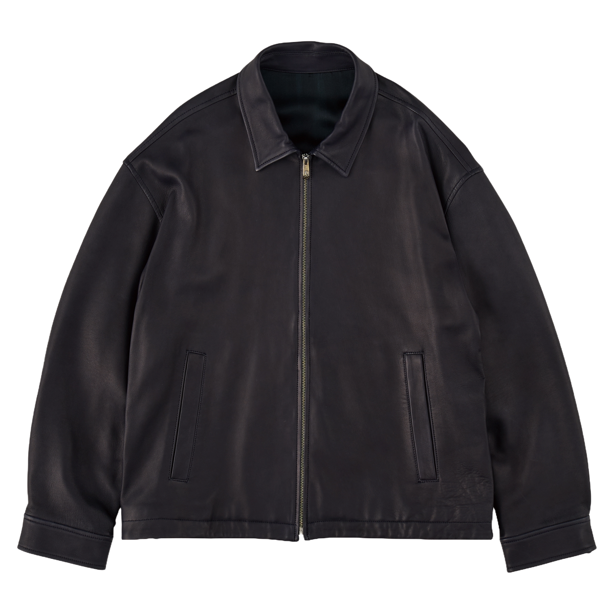 LEATHER ZIP UP JACKET W / LOVE & PEACE SILVER (ENTREFINO) -2026AW-