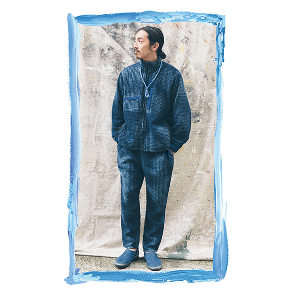 SASHIKO LIGHT ZIP UP OUTDOOR JACKET