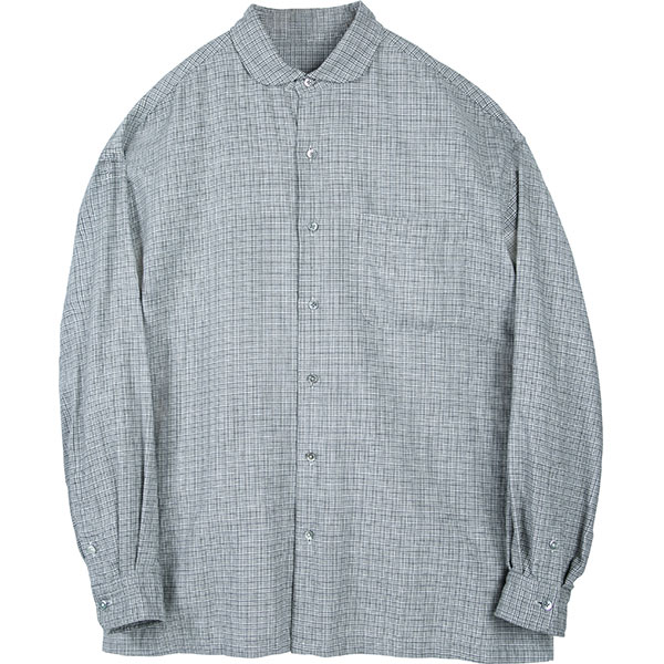 CASHMERE COTTON GOLD CHECK SHIRT