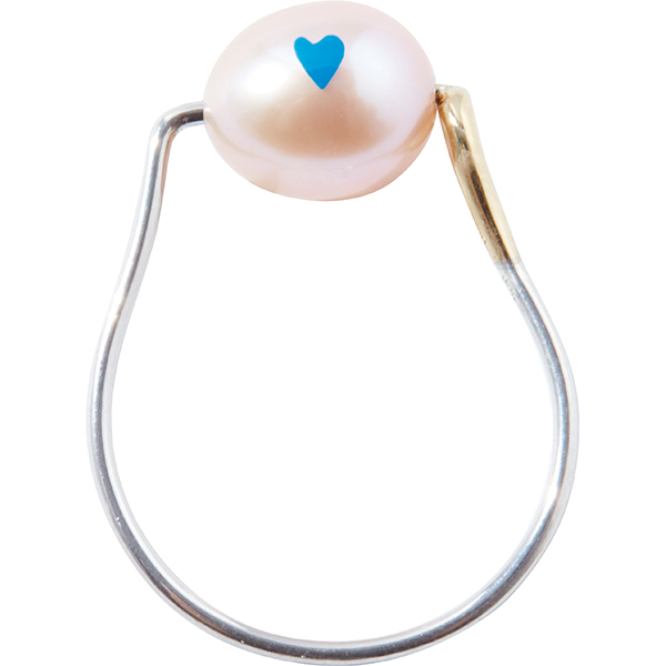 PEARL (& YOUR FAVORITE COLOR HEART) NEEDLE RING｜Porter Classic ...