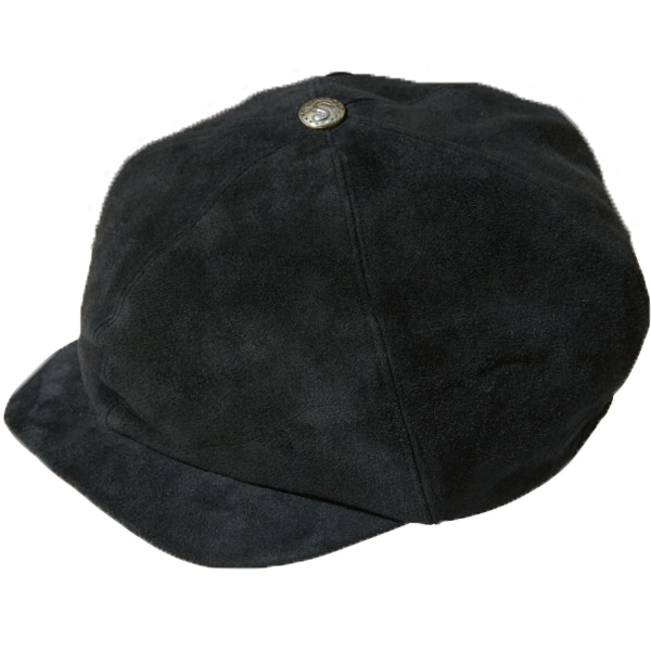 GOAT SUEDE CASQUETTE W/SILBER BUTTONカラーブラック