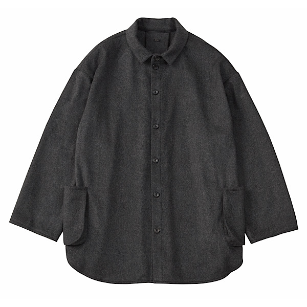 ポータークラシックCASHMERE SHIRT JACKET サイズ2 グレー